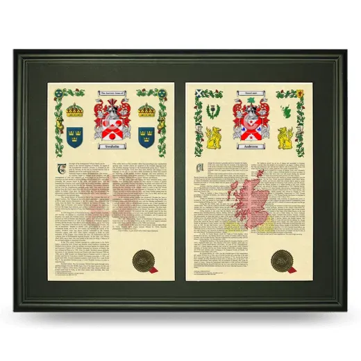 Double Armorial History Framed-Black