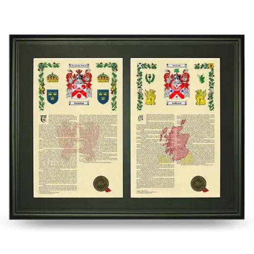 Double Armorial History Framed-Black