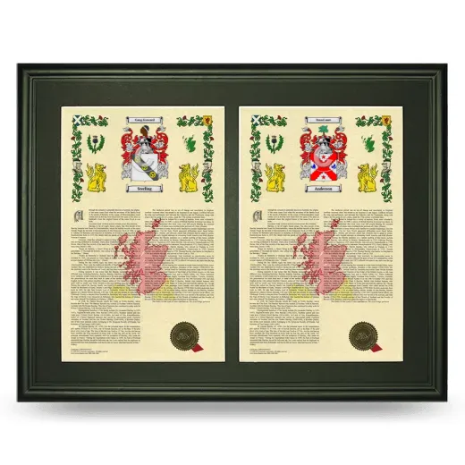 Double Armorial History Framed-Black