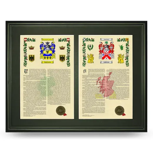 Double Armorial History Framed-Black