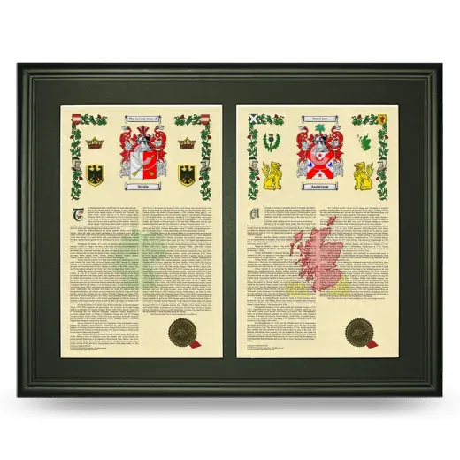 Double Armorial History Framed-Black