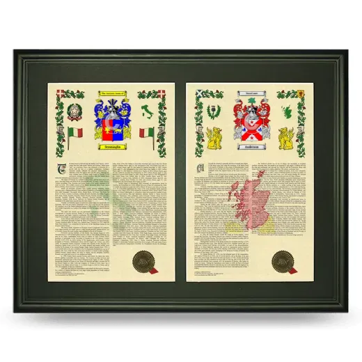 Double Armorial History Framed-Black