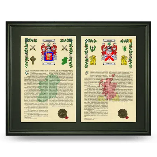 Double Armorial History Framed-Black