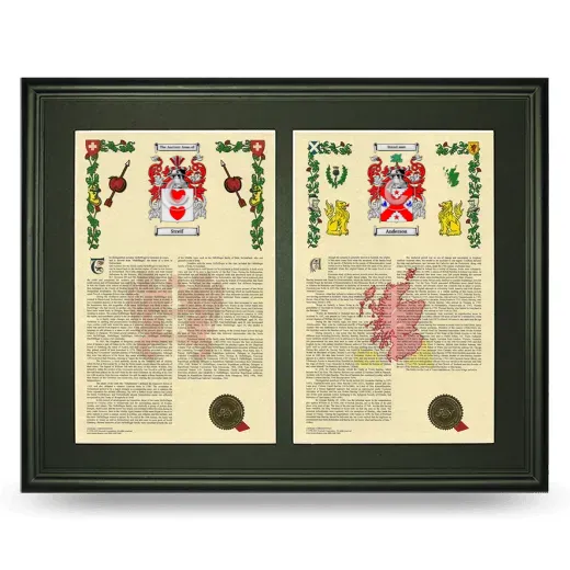 Double Armorial History Framed-Black