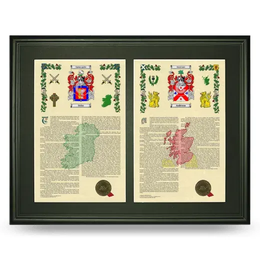 Double Armorial History Framed-Black
