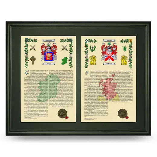 Double Armorial History Framed-Black