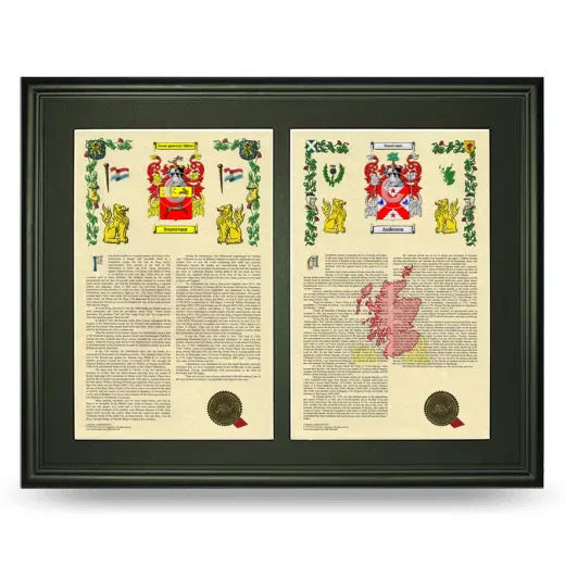 Double Armorial History Framed-Black