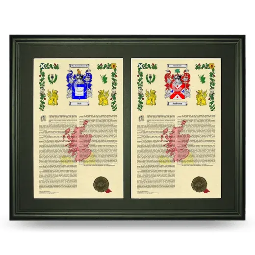Double Armorial History Framed-Black
