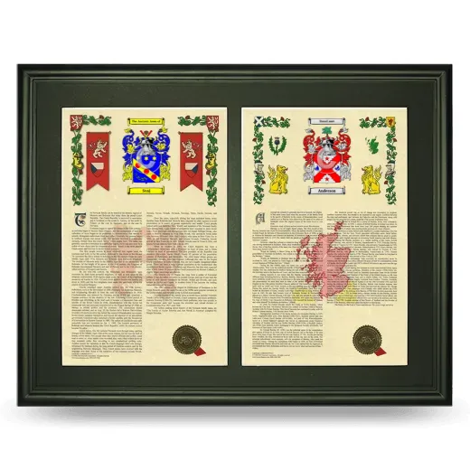 Double Armorial History Framed-Black