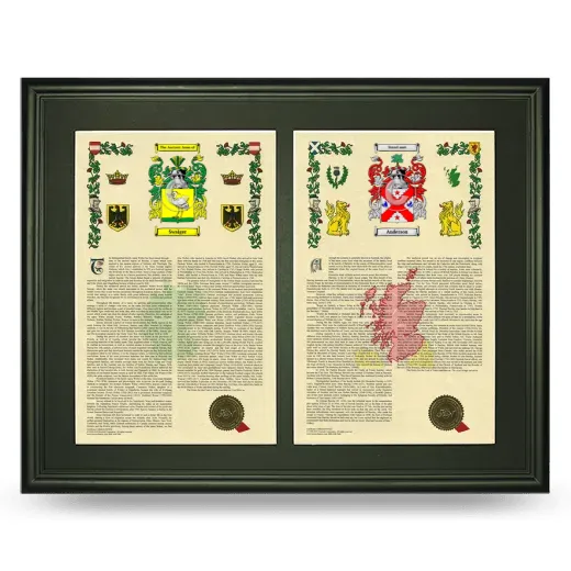 Double Armorial History Framed-Black