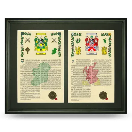 Double Armorial History Framed-Black