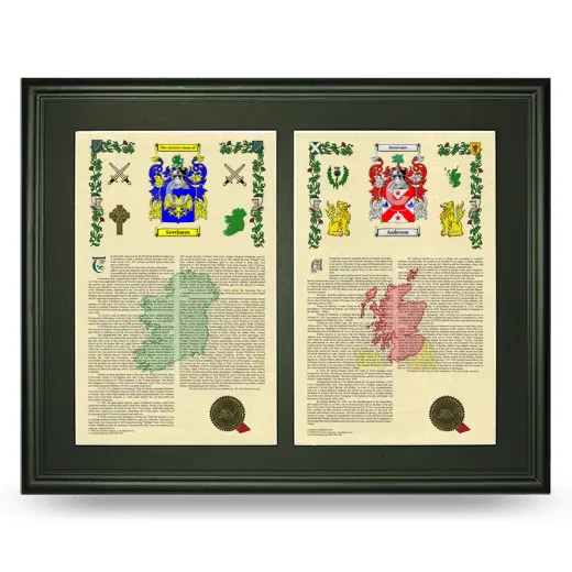 Double Armorial History Framed-Black