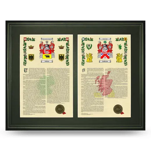 Double Armorial History Framed-Black
