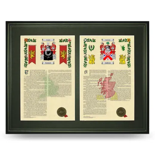 Double Armorial History Framed-Black