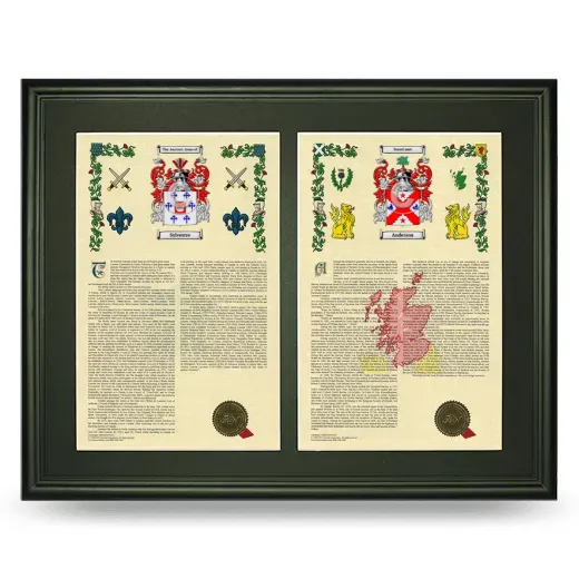 Double Armorial History Framed-Black