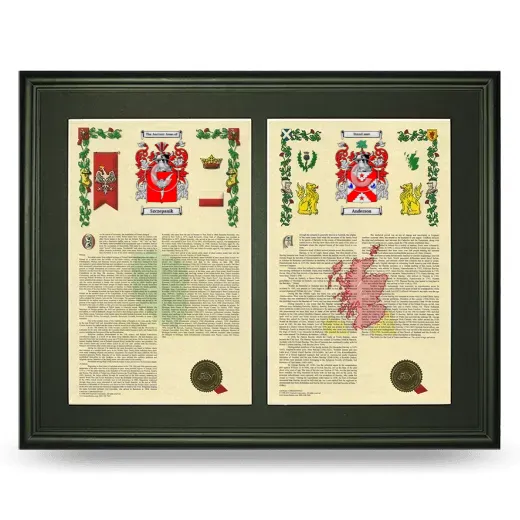Double Armorial History Framed-Black