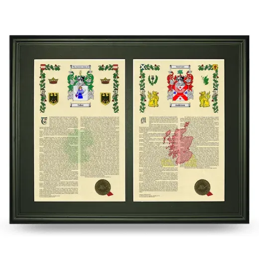 Double Armorial History Framed-Black