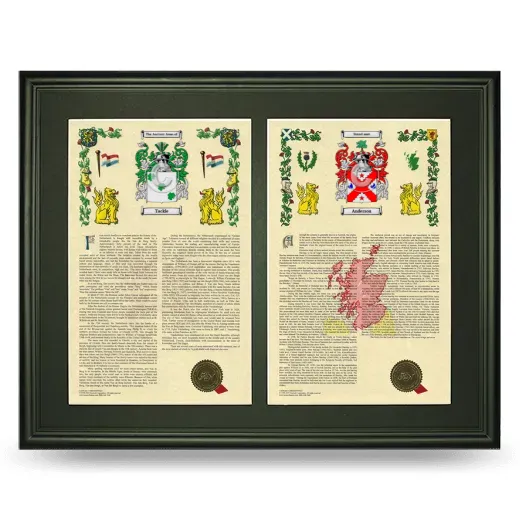 Double Armorial History Framed-Black