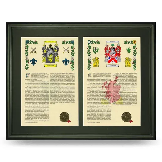 Double Armorial History Framed-Black