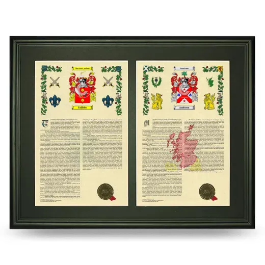 Double Armorial History Framed-Black