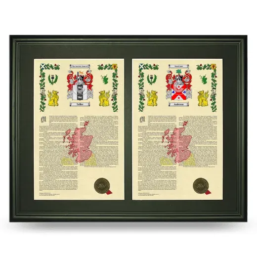 Double Armorial History Framed-Black