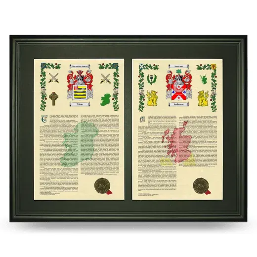 Double Armorial History Framed-Black