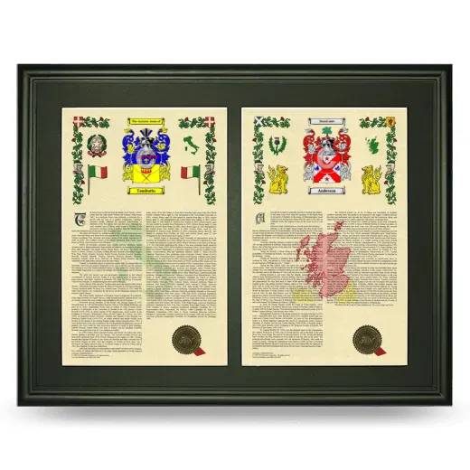 Double Armorial History Framed-Black
