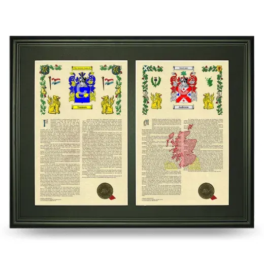 Double Armorial History Framed-Black