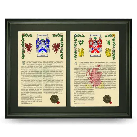 Double Armorial History Framed-Black