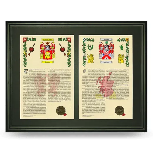 Double Armorial History Framed-Black