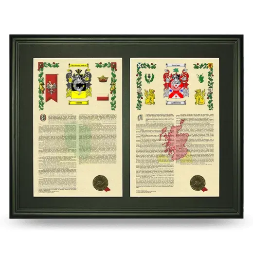 Double Armorial History Framed-Black