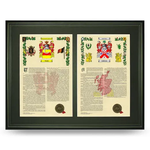 Double Armorial History Framed-Black