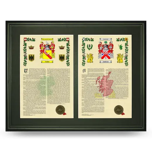 Double Armorial History Framed-Black