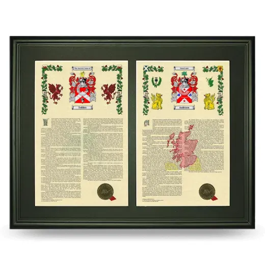 Double Armorial History Framed-Black