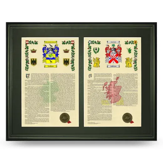 Double Armorial History Framed-Black