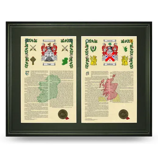 Double Armorial History Framed-Black