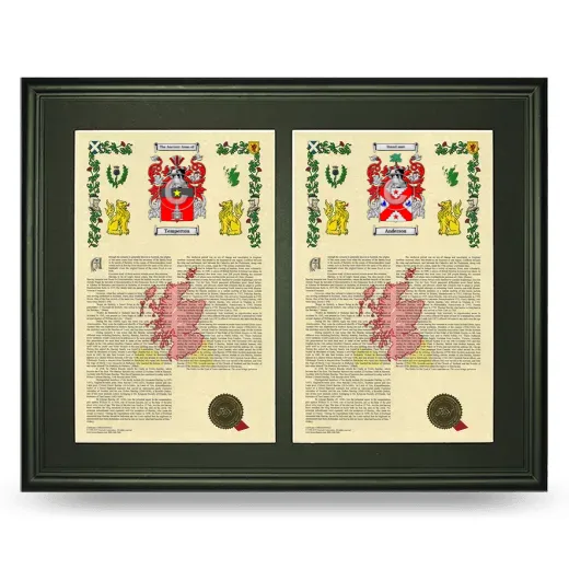 Double Armorial History Framed-Black