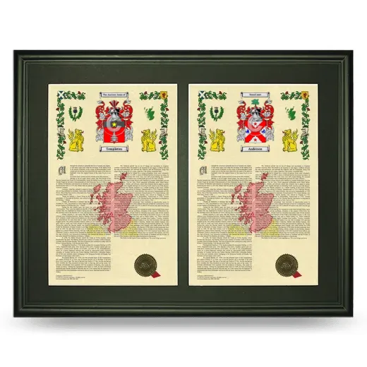 Double Armorial History Framed-Black