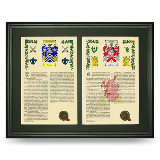Double Armorial History Framed-Black