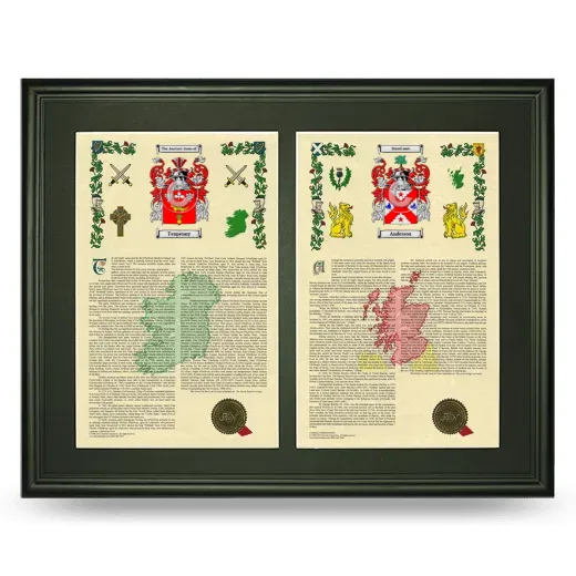 Double Armorial History Framed-Black