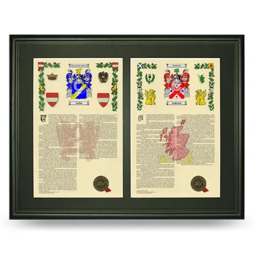 Double Armorial History Framed-Black
