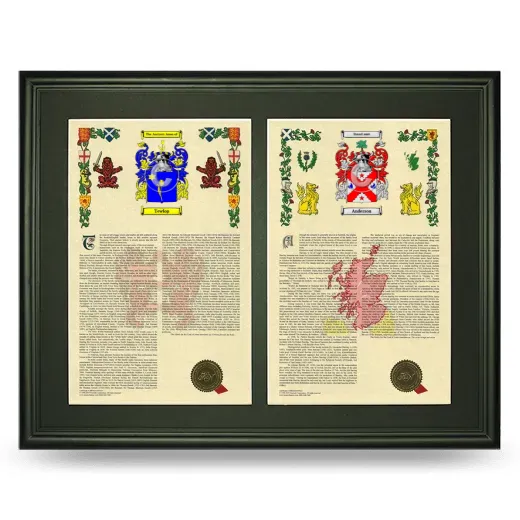 Double Armorial History Framed-Black