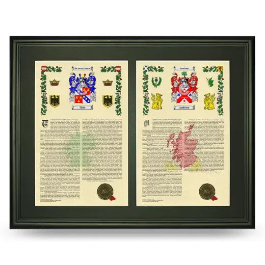 Double Armorial History Framed-Black