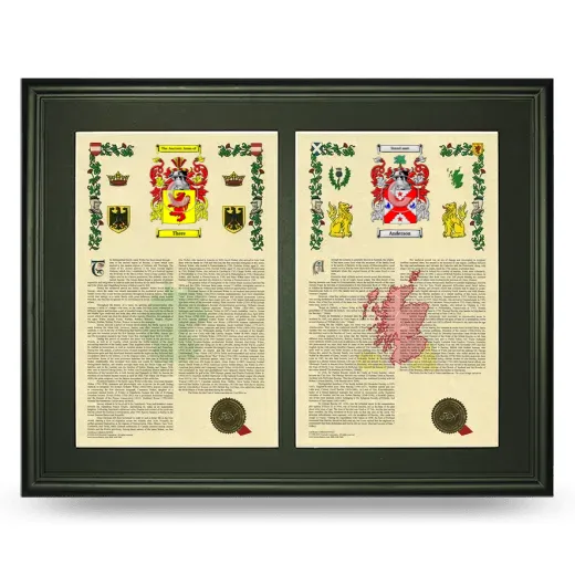 Double Armorial History Framed-Black