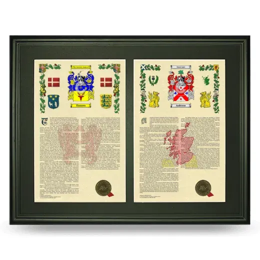 Double Armorial History Framed-Black