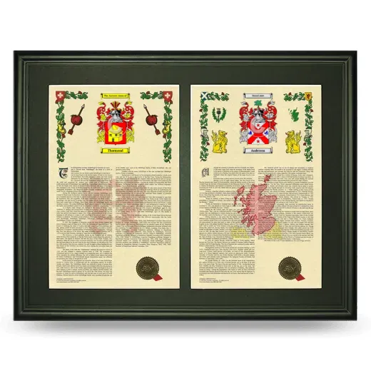 Double Armorial History Framed-Black