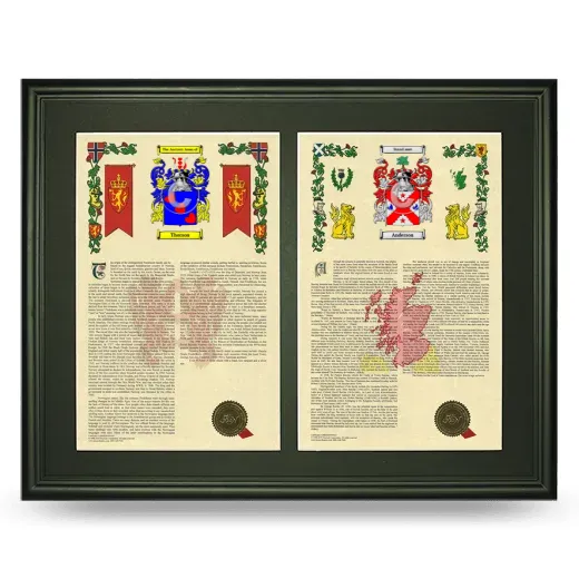 Double Armorial History Framed-Black