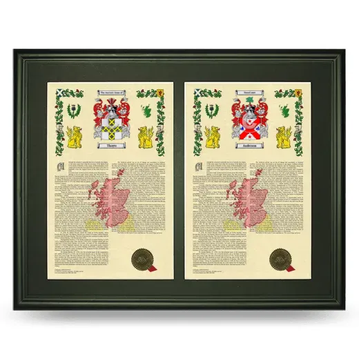 Double Armorial History Framed-Black