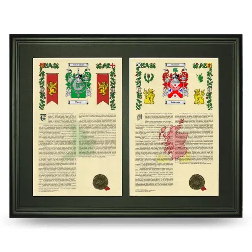 Double Armorial History Framed-Black