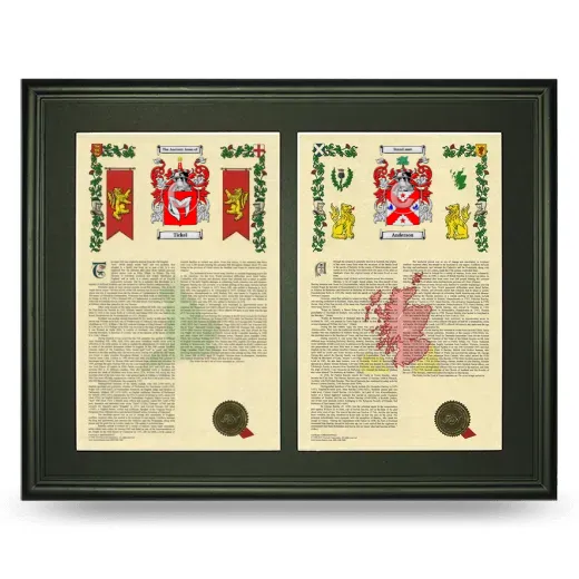 Double Armorial History Framed-Black